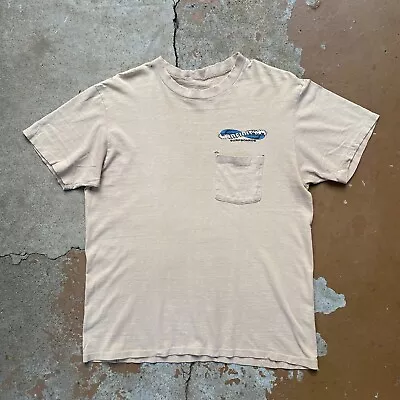 VTG 1970s INFINITY SURFBOARDS Vintage Single Pocket Tee T-Shirt Men's L Rare HTF • $71.24