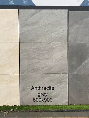 Grey Porcelain Paving Patio Slabs Tiles |anthracite 600x900x20mm | SPECIAL OFFER • £2