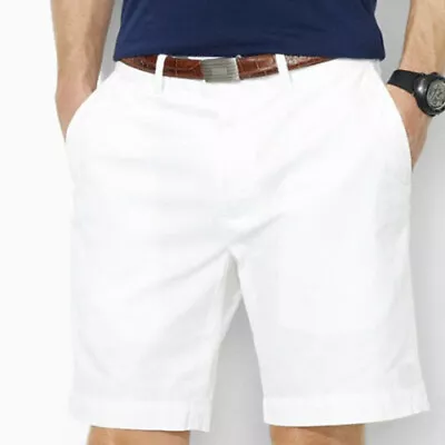 Men's Chino Shorts Mens Cotton Casual Holiday Workwear Beach Shorts Cargo Pants • £28.99