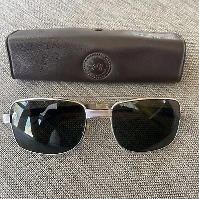 Vintage B&L Ray Ban Sunglasses 58-18 Elvis Square 10k Etched 1960s • $674.43