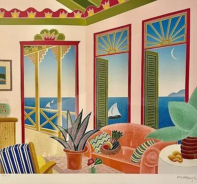 Framed Thomas McKnight “Anguilla” In The Tropics Suite Series Serigraph On Paper • $399.95