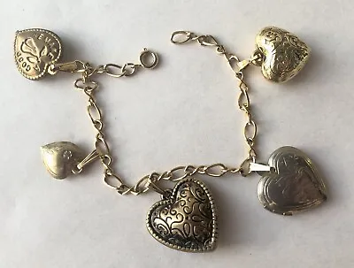 Heart Charm Metal Bracelet One Locket We Make A Good Pear Costume Jewelry 6-1/2” • $13.99