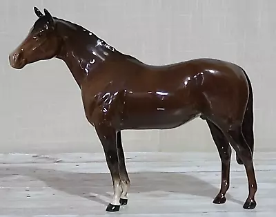 Beswick Vintage Rare Large Brown Gloss Thoroughbred  Stallion Horse No. 1772 • £54.99
