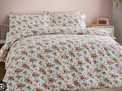 Cath Kidston King Size  Summer Floral Cotton Percale Duvet Set Bnib • £44