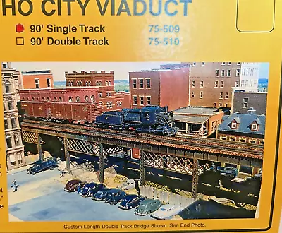 90 Ft CITY STEEL VIADUCT BRIDGE - SINGLE TRACK HO Scale-PLASTIC KIT 75509 - NEW • $36.89