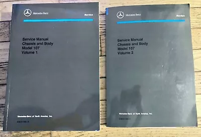 Mercedes-Benz Service Manual Chassis And Body Series 107 Volume 1 And 2 • $129.99