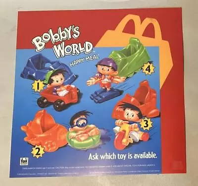 Vintage McDonald’s Bobby's World Happy Meal Translite Advertising Sign • $23.99