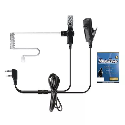 MaximalPower Hands-Free Earpiece 2-Pin Plug W/ Cable For ICOM 2-Way Radio • $17.79