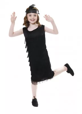 1920's Girls Charleston Flapper Dress & Headpiece World Book Fancy Dress Costume • £13.49