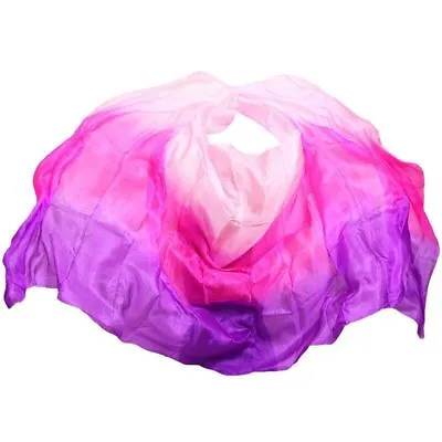 £74.74 • Buy Bellydance Silk Veil Popular Hand Dyed Belly Dance Gradient Color Silk Veil