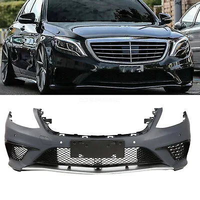 S63 AMG Style Front Bumper W/ PDC  Molding For Mercedes Benz S Class W222 13-16 • $519.65