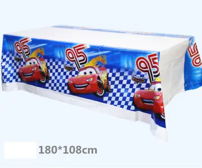 Disney Racing Cars McQueen Tablecloth Birthday Tableware Party Tablecover Decor • £3.38