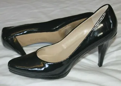 Ellen Tracy Sz 9 M Cody Black Patent Fashion High Heels Shoes • $18