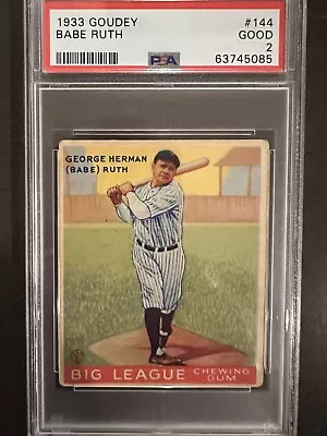 1933 Goudey Babe Ruth #144 • $11500