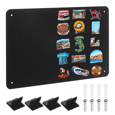 17.5x11.5  Magnetic BoardMagnet Board Magnetic Wall Bulletin BoardBlack • £32.75