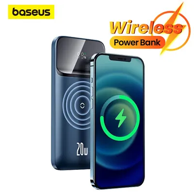 $39.99 • Buy Baseus Power Bank 10000mAh PD 20W Magnetic Wireless Charger External Battery