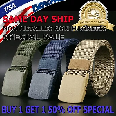 Men's Casual Military Tactical Belt Army Security Adjustable Quick Release Belt • $5.69