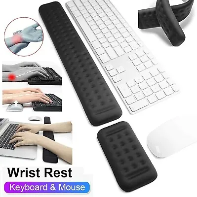 Keyboard And Mouse Wrist Rest Pad Set Memory Foam Ergonomic Hand Palm Support • $26.49