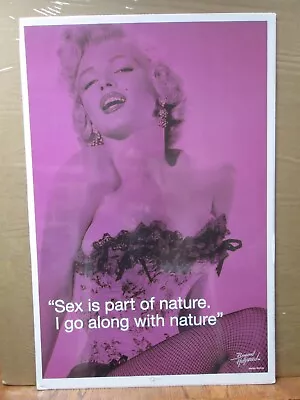 Vintage Marilyn Monroe Quote Sex Is Part Of Nature I Go Along With Poster 15730 • $44.97