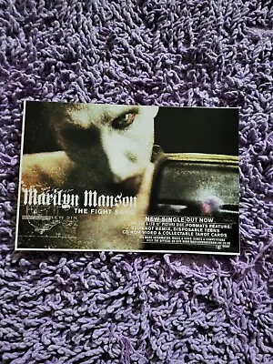 Tpgm60 Advert 5x8 Marilyn Manson : 'the Fight Song' Single • $7.39