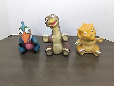 Vintage 1988 Land Before Time Pizza Hut Rubber Hand Puppets Lot Of 3 Littlefoot • $18