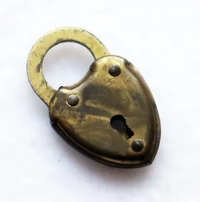 Vintage Heart Padlock Eagle Lock Co No Key Cute For Pendant Or Decor Valentine • $14.99