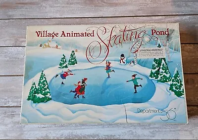 Dept 56 Village Animated Skating Pond Department 56 RETIRED Tested & Working  • $95.27