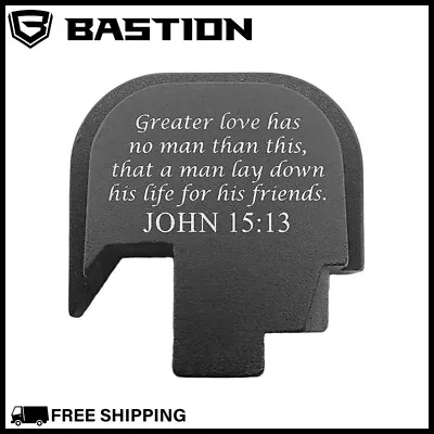 REAR SLIDE BACKPLATE COVER FOR SMITH WESSON M&P 9/.40 Shield Bible Verse John 15 • $18.70