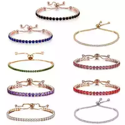 [zhangyu1220] [light-black] Fashion Charm CZ Tennis Bracelet For Women Crystal  • $6.64