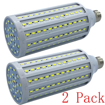 2 Pack Bright 300W Eq LED Bulb 50W 168-Chip Corn Light 6000K Cool Daylight E26 • $19.99