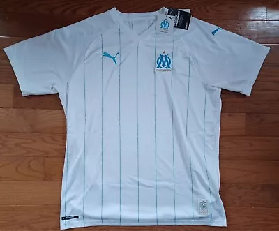 Puma Marseille Soccer Jersey Men's XL 2019-20 Home White $90 • $39.99