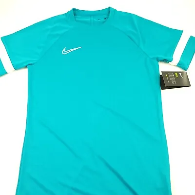 Nike Dri Fit Academy Soccer T-Shirt Mens Size Small Aquamarine Green / Blue • $18.74