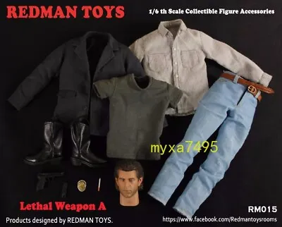 Lethal Weapon RM015 Mel Gibson 1/6 Collection Gift Head & Clothes Set No Body • $93.60