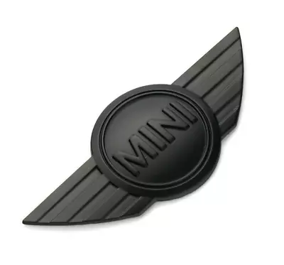 NEW Black MINI Cooper CLUBMAN S FRONT HOOD Emblem Badge Sticker R50 R52 R57 ONE • $15.99