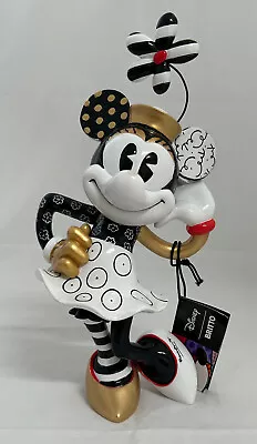 Disney Britto Figurine Minnie Mouse With Flower Hat - Black & Gold *broken Nose* • $0.65