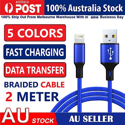 $5.55 • Buy Braided USB Charger Phone Cable Data Cord For IPhone 14 13 12 11 Pro Max XR IPad