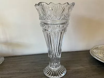 Vintage Shannon  Crystal Princess Trumpet Vase Designs Of Ireland 14” • $46.75