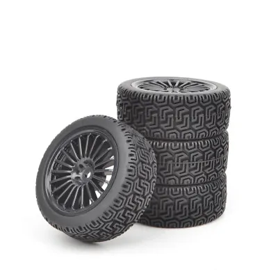£11.99 • Buy 1:10 RC Rally Car Tires & Wheel Rims 12mm For Traxxas Tamiya HSP HPI Kyosho X4