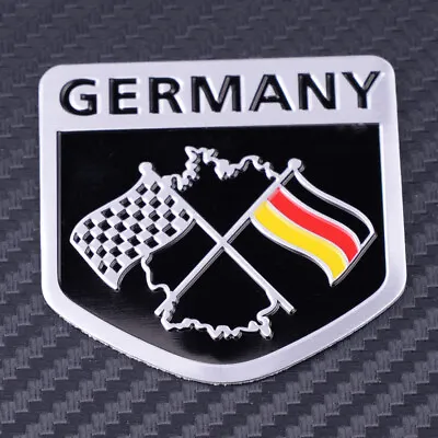 $6.43 • Buy 3D Aluminum Germany Flag Emblem Decal Sticker 5*5cm Fit For Porsche BMW VW Benz