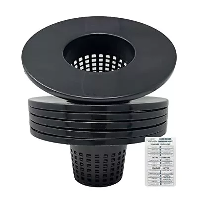 6- In Wide Lip Bucket Basket (Pack Of 6) For DWC Net Pots For Hydroponics • $37.34