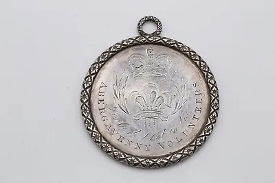 $500 • Buy Silver Engraved Shooting Medal ID'd Abergavenny Volunteers 1804 Reward Of Merit
