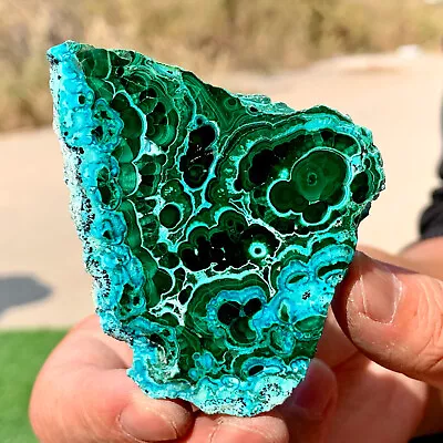 60G Natural Chrysocolla/Malachite Transparent Cluster Rough Mineral Sample • $57