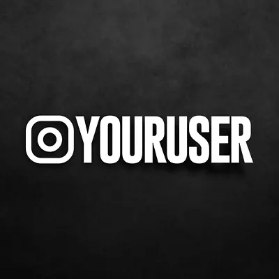 Custom Insta Tag (Create Instagram Username Social User Jdm Bold Decal Sticker) • $39.90