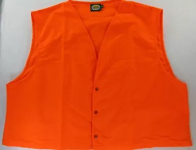 $21.77 • Buy Cabelas 3XL Blaze Orange Hunting Vest Safety Fluorescent SNAP UP Lightweight NEW