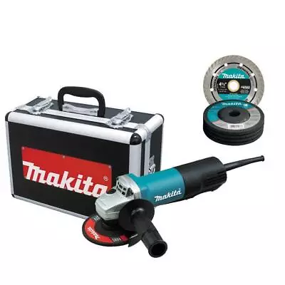 Makita 9557PBX1 4-1/2 In Paddle Switch Angle Grinder W/ Case And Grinding Wheels • $109