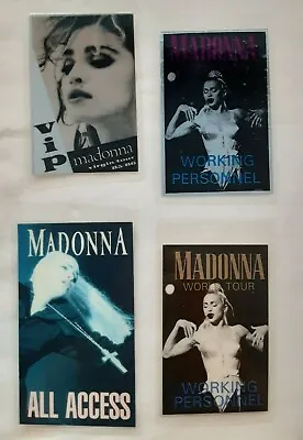 Lot Of 4 - Madonna Access Badges ( Virgin Tour / Blond Ambition Tour )  • £27