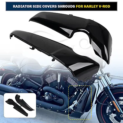 $90.98 • Buy Left & Right Smooth Radiator Side Covers Shrouds For Harley V-Rod VRSCAW VRSCX
