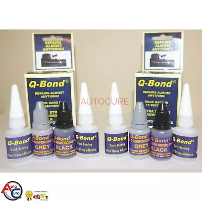 2x Q Bond QB2 Ultra Strong Adhesive & Filler Powder (Black & Grey) DOUBLE PACK • £31.49