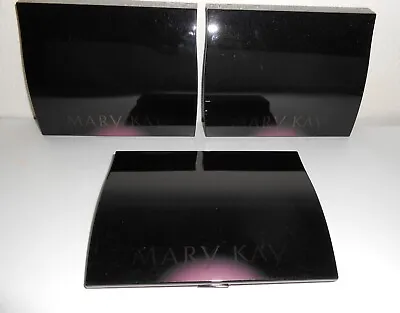 Mary Kay Lot Of 3 Large Black Refill Refillable Compacts 7  X 5 1/2  • $19.99