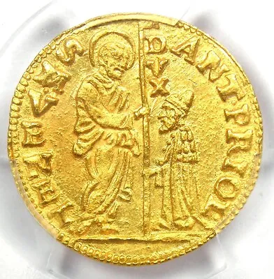1618-23 Italy Venice Priuli Gold Christ Zecchino 1Z Ducat - PCGS MS62 (BU UNC) • $992.75